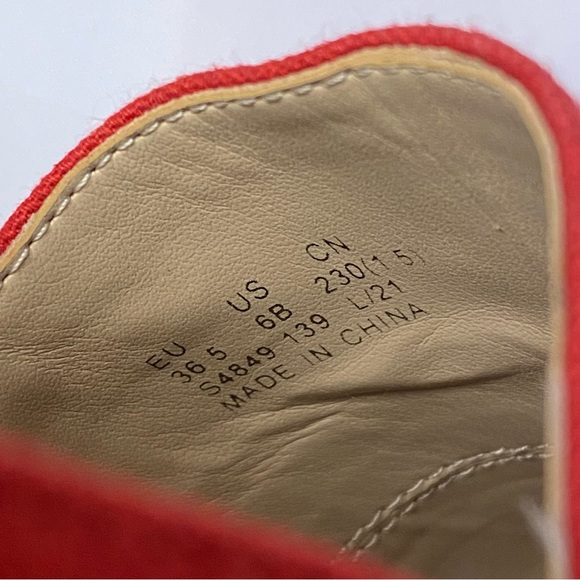 Stuart Weitzman Mykonos Twill Espadrilles In Red Size 6 - Picture 12 of 14